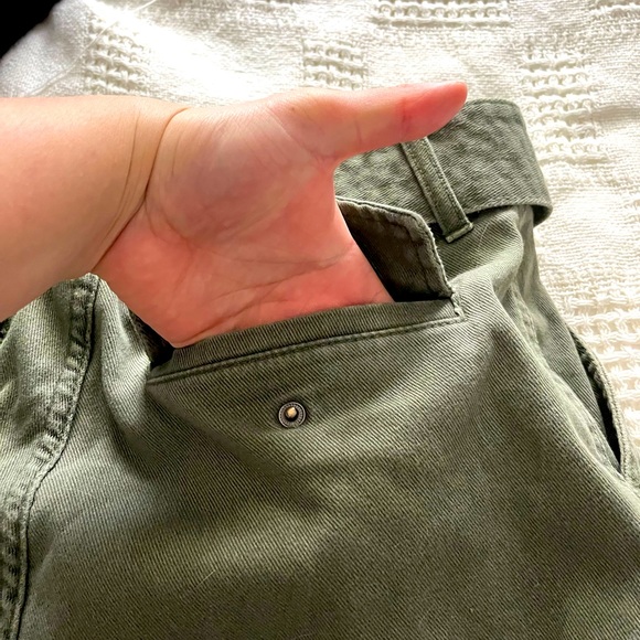 Target- A New Day army green pants with adjustable belt - Picture 2 of 4